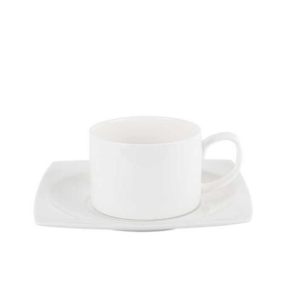 NEW BONE CHINA BLANK 12 PARÇA KARE KAHVE TAKIMI - Görsel 3