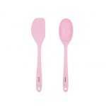 AÇIK PEMBE RENKLİ SİLİKON BÜYÜK KAŞIK VE SPATULA SETİ
