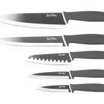 5Lİ FÜME SANTOKU BIÇAK SETİ