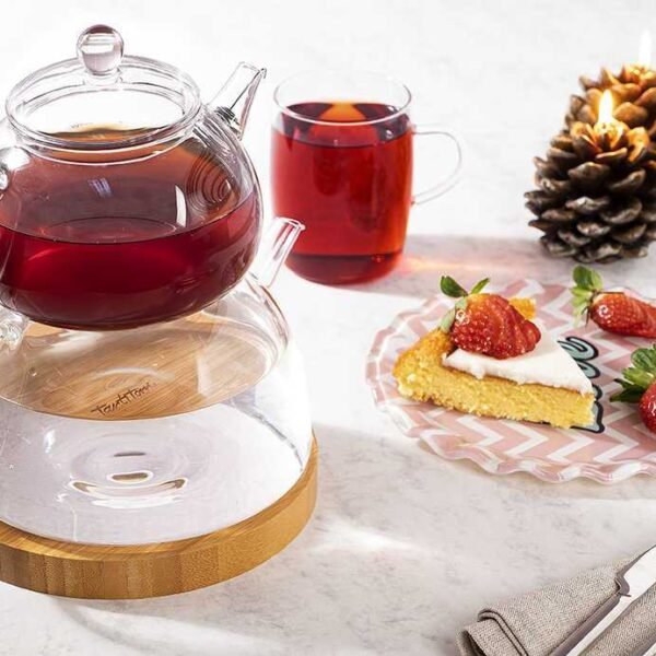 BOROSİLİKAT CAM ÇAYDANLIK TAKIMI 810ML 1870ML - Görsel 3