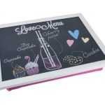 LOVE MENU DESENLİ KEYİF TEPSİSİ 32.5X42CM