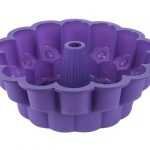 NOKTA ŞEKİLLİ MOR RENKLİ SİLİKON KEK KALIBI 26X26X10CM