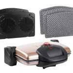 GRANİT WAFFLE VE DÜZ PLAKALI ROSE GOLD IZGARA VE TOST MAKİNESİ