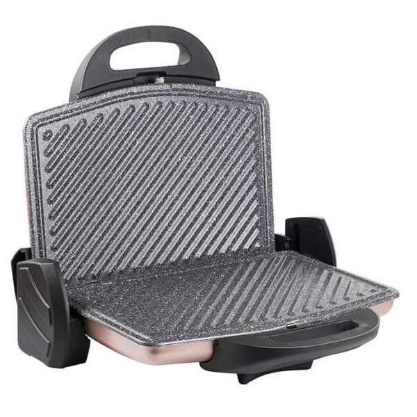 GRANİT WAFFLE VE DÜZ PLAKALI ROSE GOLD IZGARA VE TOST MAKİNESİ - Görsel 3