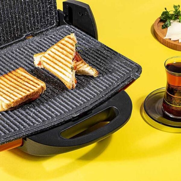GRANİT WAFFLE VE DÜZ PLAKALI ROSE GOLD IZGARA VE TOST MAKİNESİ - Görsel 9