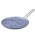 GRİ MAVİ RENK GRANİT PANKEK TAVASI 28CM-4 BÖLMELİ (ÇELİK KULP)