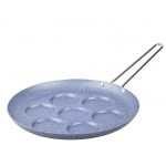GRİ MAVİ RENK GRANİT PANKEK TAVASI 28CM -7 BÖLMELİ (ÇELİK KULP)