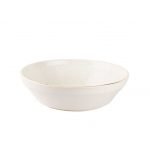 REACT KREM RENGİ GOLD YALDIZLI İNCE SERAMİK BÜYÜK KASE-SALATA KASESİ 24CM