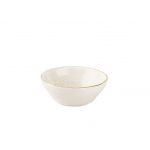 REACT KREM RENGİ GOLD YALDIZLI İNCE SERAMİK SOSLUK REÇELLİK-KASE 10CM