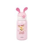 PEMBE GEYİK DESENLİ PASLANMAZ ÇELİK ÇOCUK TERMOSU 500ML