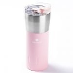 PEMBE ÇİFT KATMANLI PASLANMAZ ÇELİK TERMOS BARDAK 350ML