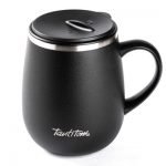 SİYAH ÇİFT KATMANLI KAPAKLI TERMOS BARDAK 470ML